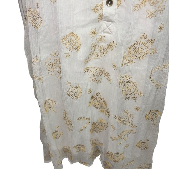 Style & Co. Women's Size 2X Tunic Top Embroidered Flowy Beaded Bohemian Floral - Picture 3 of 9